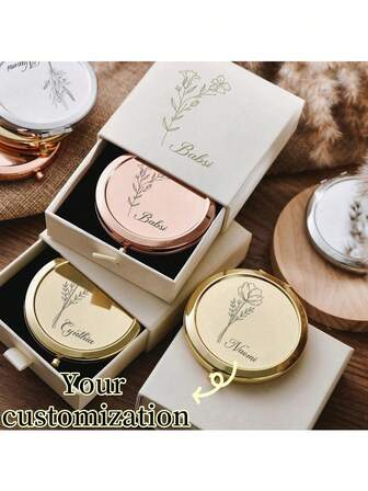 Customizable Mirror With Pattern And Text - A Perfect Combination Of Refined Style And Personalization, Personalised Gifts,This Customizable Mirror With Pattern And Text Will Be The Finishing Touch In Your Life. The Highlight,Personalised Gift