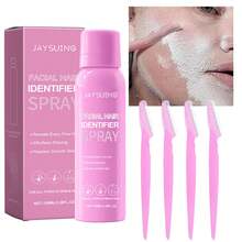 JAYSUING 1pc 100ml Hair Identification Spray, New Upgrade, Suitable For Shaving, Skin Care, Makeup And Hair Removal For Men And Women - Facial Hair Identification Spray With Razor (1 Bottle + 4 Razors) [Care] [Travel Size] [Hair Removal Set] [Halloween] [Christmas] - Pink - View 13