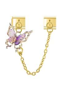 Fashion New Shiny Butterfly Gold Silver Chain Stainless Steel Italian Charm Module Bracelet For Girls DIY Handmade Jewelry