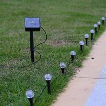 أضواء حديقة شمسية، أضواء ممر شمسية LED، إضاءة منظر طبيعي خارجية، ذات قاعدة مصباح على شكل مخلب، مناسبة للحديقة والمروج والحفلات وأعياد الاستقلال والميلاد والزفاف - متعدد الألوان - مشاهدة 2