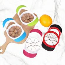 1 Pc Multi-Function Stainless Steel Apple Slicer, 8/12 Blades Fruit Cutter And Corer, Quick & Easy Kitchen Gadget For Apples, Pears, Peaches And Other Fruits, Durable Anti-Rust Material, Available In Red, Green And Black, Suitable For Home, Kitchen, Restaurant And Party Use (Dishwasher , Strong And Sharp Blades, Not Plastic Material)