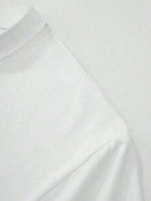 Una camiseta masculina de algodón 180g,The T-shirt has a white  logo on it,adecuada para deportes de ocio diarios, versátil - Negro 5 - Ver 7