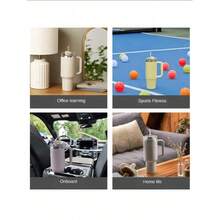 1913 40 Oz Stainless Steel Tumbler Double Wall Vacuum Insulated Portable Drinking Cup Travel Iced Coffee Mug Summer Drinkware With Handle And Straw, Perfect For Travel, Home, Office, Gift, Ice Drinks And Hot Drinks - 紫色 - 查看 6