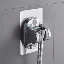 1pc Removable Adjustable Shower Head Holder, Bathroom Drill-Free Shower Rack, Wall-Mounted Shower Bracket, Universal Shower Head Base, Bathroom Accessories