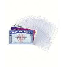 10pcs Waterproof PVC Card Protector Sleeves - 31 Mil Thick, Soft & Clear For Social Security, Medicare & Credit Cards,Boho Vibes - Clear - View 6