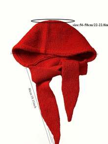 1 pieza Pasamontañas de mujer para otoño/invierno con cobertura para el cuello, gorro de punto con aplicación de estilo callejero para mantener el calor en exteriores