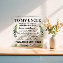 2D Acrylic Decorative Ornament Gift For Uncle - Express Your Love And Gratitude, Unique Home And Office Decor For Birthday, Housewarming From Niece/Nephew/Sibling - Ornaments - View 5