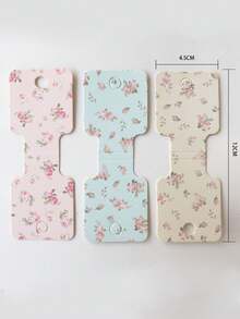 20/50pcs Cute Mini Flower Jewelry Display Card, Pink Hair Accessories Display Card Packaging, Small Business Supplies Organizer For Necklace, Bracelet, Hair Tie Packaging