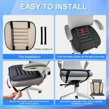 Cojín de Asiento de Coche con Almohada de Soporte para la Espalda, Diseño de Espuma de Memoria de 1.2'' de Grosor para Alivio del Dolor, para Conductor y Uso en Oficina - Comodidad Lumbar Ergonómica para Sentarse por Largas Períodos - Cojín para asiento de coche - Ver 12