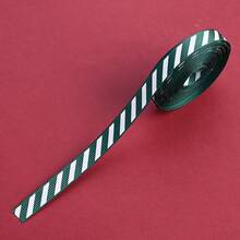 5码10/25/38毫米经典红色礼品丝带复古圣诞斜条纹螺纹婚礼白色花环包装花环蝴蝶结适用于圣诞礼品盒袋包装 - 彩色 - 查看 11