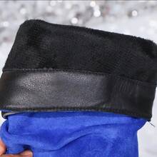 New Autumn And Winter Pleated Low - Heel Western Cowboy Boots For Women, With Belt Buckles, Long Boots, Thick Heels, Slimming Long Tubes, Over - Knee And Thigh - High Boots, Sexy Autumn And Winter Cowboy Boots - 深藍色 - 查看 6