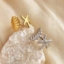 New 18K Stainless Steel Fashion Ring, The Opening Design Can Be Adjusted In Size - 13-prata - View 3