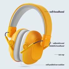 abafador de ruídos para autista fones de ouvido com cancelamento de ruído para crianças para estudar e dormir TOMATE - Amarelo - Visão 8