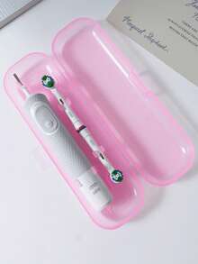 5pcs Pink Travel Electric Toothbrush Storage Box ,Portable Travel Container Simple Toothpaste Storage Box, Portable Toothpaste Container Case Safely Store Toothbrush Heads Suitable ,For Daily And Travel Camping Home Business Back To School