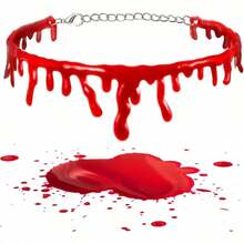 Colar de Halloween, Acessórios para Festa à Fantasia com Tema de Vampiro de Terror, Joias Fofas para Brincadeiras de Faz de Conta - Multicolorido - Ver 5
