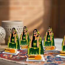 6 piezas Dispensador de recuerdos de boda árabe, set de dispensador de regalo de boda con caligrafía árabe, dispensador de Oud y Bakhoor, apto para contener perfume árabe, dátiles y dulces, aplicable para decoración de lugar de boda y plataforma de dispensación de recuerdos (perfume y regalos no incluidos) - Multicolor - Ver 8