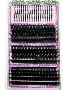 20 Trays 330 Clusters 120+140+160D Individual Eyelash Clusters + Eyelash Glue 10-18mm Mixed Length Fluffy CC/DD Curl Hot Melt Eyelash Clusters 0.05/0.07 Eyelash Extension Wispy DIY Beginner Eyelash Extension Makeup Segmented False Eyelashes Extension Synthetic Mink False Eyelashes Self-Adhesive False Eyelashes - 黑色 - 查看 6