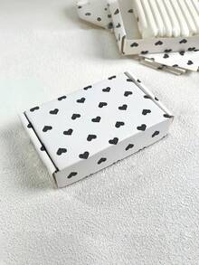 10pieces Pink Heart-Shaped Gift Boxes For Weddings, Fresh And Elegant Theme With Heart And Bow Elements,Birthdays, And Parties, Printed In Cute Corrugated Cardboard Boxes, Colorful Airplane Boxes, Pink Packaging Boxes, Armor Accessories, Card Delivery Boxes, And Paper Packaging Boxes - Multicolor - View 6