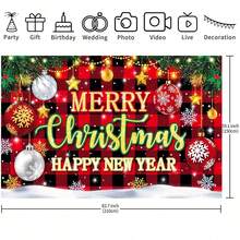 1pc Winter Christmas Snowflake Red Theme Tapestry Banner 82.7 * 59.1/59.1 * 39.4/39.4 * 29.5 Inches, Winter Christmas Snowflake Background, Suitable For Christmas Party, Happy New Year, Background Decoration, Photo Booth Props, Photography Studio Props, Restaurant Decoration, Party Decorations,Christmas - Multicolor - View 7