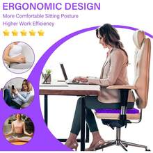 Quality Assurance Large Gel Cushion Long Sitting With Non-Slip Cover, Soft & Breathable, Cushion Chair, Car, Office, Desk Chair, Wheelchair (17 X 15) 0WOI - 17英寸 x 15英寸 - 查看 9