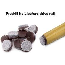 15 deslizadores de muebles redondos de fieltro grueso de 27 mm de color marrón para sillas, mesas, escritorios, gabinetes de postres, sofás, patas y pies de sofá, antideslizantes