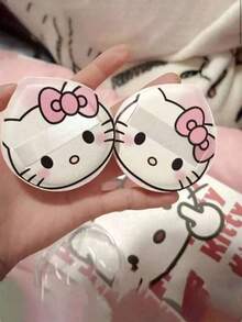 Sanrio 10 Piece Hello Kitty Ladies Makeup Brush Set, Professional Makeup Brush Set, - Pink Powder Blusher, Eyebrow Pencil, Lipstick, Eye Shadow, Brush And Powder Puff Set, Suitable For Beginners