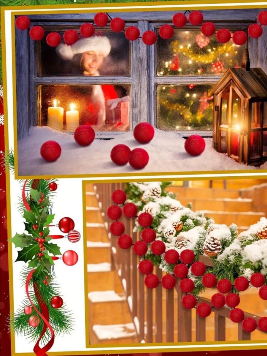 10 pièces Boules de Noël floconneuses avec lutins, boules de Noël vertes, décorations de Noël à suspendre, pompons en fausse fourrure, convient pour les fêtes de Noël, la décoration de rampe