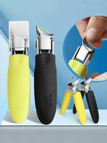 Nowy, duży obcinacz do paznokci ze skośną końcówką i rowkiem, przenośny obcinacz do paznokci ze stali nierdzewnej, szczypce jednorazowego użytku, kształt orlego dzioba do użytku domowego, duże narzędzia do paznokci, odpowiednie do grubych i twardych paznokci, przycinanie paznokci u rąk i nóg, szczególnie dla mężczyzn i osób starszych, powrót do szkoły