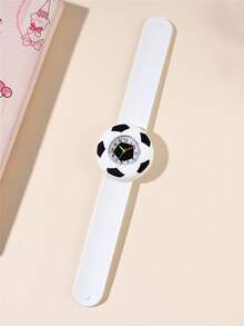可爱足球图案石英儿童卡通拍击手表