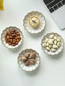 1 set Juego de tazón y plato de cerámica con acabado de esmalte craquelado vintage, tazones para postre, tazones para arroz, platos para salsa, platos para aperitivos, juego de vajilla