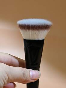 1 件专业粉底化妆刷，面部美容工具 - 黑色 - 查看 4