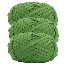 1/3pcs(100g/300g) Premium Polyester Crochet & Knitting Yarn, 30m/100g/Pc Length - Ideal For DIY Projects, T-Shirts, Slippers & Baskets,Fabric Strip Handmade Weaving Diy Bag, Toy, Shoe, Carpet, Organizing Basket Thread