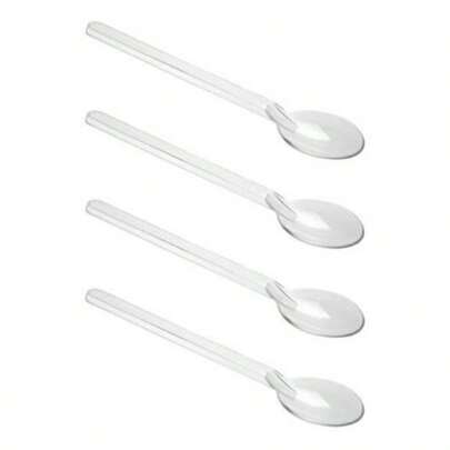 Kit 100 Mini Colheres Cristal para Copinho Doce