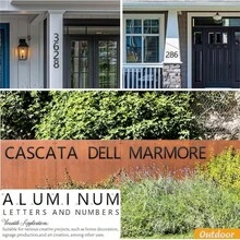 Números de casa de 6 pulgadas y letras de metal para carteles al aire libre, números de casa para exteriores, letras de dirección y números de aluminio para puerta, buzón, jardín, perfecto para el - número 9 - Ver 7
