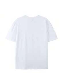Men's Summer Short Sleeve T-Shirt, Plus Size, Y2K Style, 100% Cotton, "Dead  Gangster" Movie Print, 200g Heavyweight Cotton T-Shirt For Halloween - 白色 - 查看 3
