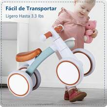 TUCORRESI Bicicleta de Equilibrio para bebé para niños de 1 año y niñas de 12 a 24 Meses, Bicicleta de Equilibrio para niños de 4 Ruedas, Regalos para el Primer cumpleaños-para Niños y Niñas - 1 - Ver 7