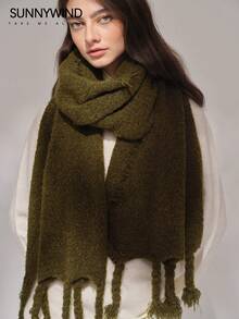 Khăn quàng cổ nữ - xanh quân đội - Xem 2