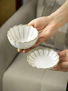 1 set Juego de tazón y plato de cerámica con acabado de esmalte craquelado vintage, tazones para postre, tazones para arroz, platos para salsa, platos para aperitivos, juego de vajilla