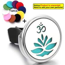 1PC New Arrival Tree Of Life Aromatherapy Diffuser Car Air Freshener Alloy Stainless Steel Aroma Essential Oil Diffuser Car Vent Clip Perfume Lockets Pendants Car Fragrance Diffuser Clip Effective In-Car Fragrance Diffuser With 10pcs Pads - Silver - View 17