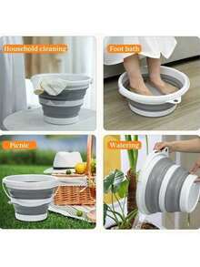 1 pieza Cesta de ropa sucia para el baño, herramientas de vuelta al colegio, cubo de lavandería plegable, cubo para lavar los pies, cubo de lavandería, almacenamiento y organización para el baño, recipiente para lavar la ropa interior, suministros de vuelta al colegio, almacenamiento de temporada de vuelta al colegio, accesorios de baño