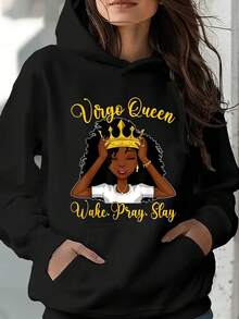 Women's Pullover, Autumn And Winter Clothing, With Pockets, Machine Washable, Festival Event Clothing, Couples Clothing - Black - View 1