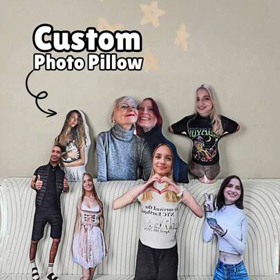 1pc Custom Ugly Pillow,Custom Pillow From Photo, Personalized Funny Body Cushion, Double-Sided Print, Gift For Pet Lovers,Unique Personalized Customized Gifts, Ideal For Christmas,Thanksgiving Day