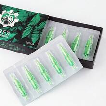 XNET T-REX 20pcs Tattoo Needles, Permanent Makeup Round Liner Needles, 0.30mm/0.35mm RL RM Curved, Suitable For Rotary Tattoo Machine Pen - Army Green - View 8