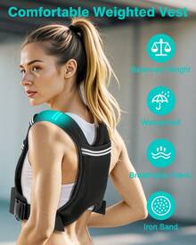 Weighted Vests For Women Men 8/12/16/20 Lb With Storage Pockets Reflective Stripe For Running Walking Workout Strength Training Fitness Gym - 12lb - View 8