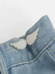 1 pezzo Cintura regolabile da donna con ali in metallo e strass, accessorio decorativo rimovibile per la vita, adatto per l'abbigliamento casual estivo, regalo di Natale per gli amici