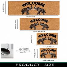 1 buc. Covoraș de intrare cu model de elefant, covor din lână artificială - foarte absorbant, ușor de curățat, potrivit pentru decorul casei, casă de la țară, intrare, interior, cameră, bucătărie, sufragerie, birou mic/birou de acasă, chiuvetă, spălătorie, covoraș de intrare, covoraș de bucătărie, covoraș antiderapant