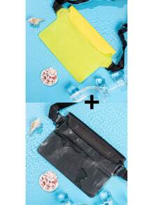 1/2 件 PVC 防水腰包沙滩包,大容量防水手机袋,夏季户外运动防水包,三重密封防水腰包斜挎包防水袋,户外运动沙滩手机保护袋 - 彩色 - 查看 29