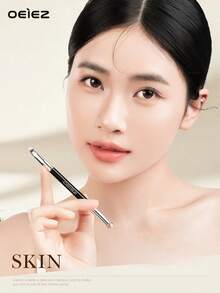 OEIEZ 双头唇刷，可伸缩唇刷，用于口红唇彩的化妆刷，适合日常旅行化妆，荧光笔和遮瑕刷唇部化妆刷