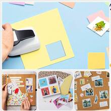Paper Cutter Hole Punches Punchers Tool 0.7 Inch 18mm Square Holes Shapes Suitable For DIY Photo Paper Art Craft Scrapbooking School Students Fashion Daily Portable