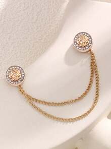 1 件/4 件优雅裤子和袖子磁性按扣，可调节袖口和窗帘夹，金属下摆夹用于改变衣服长度，可拆卸和可调节，无需钉子或缝纫